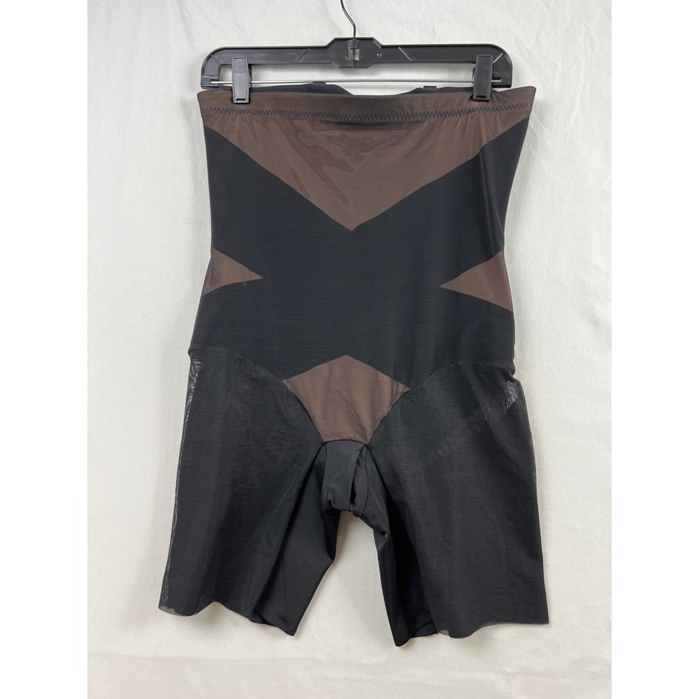 Honeylove SuperPower Short Women 1X Black Cocoa High Waist Sculpting Shapewear